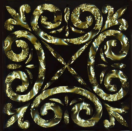 Росмозаика Стеклянные Напольные вставки Классик Золото