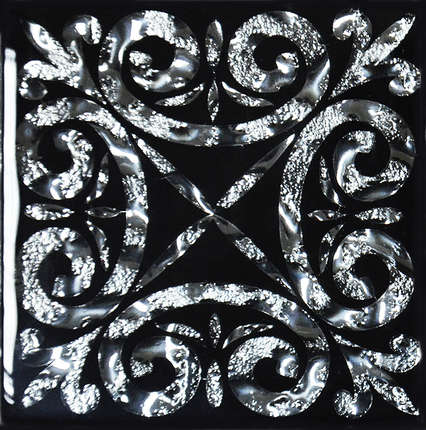 Росмозаика Стеклянные Напольные вставки Классик Платина