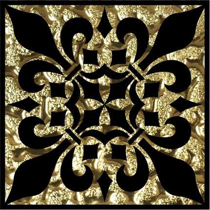 Росмозаика Стеклянные Напольные вставки Мальта Золото