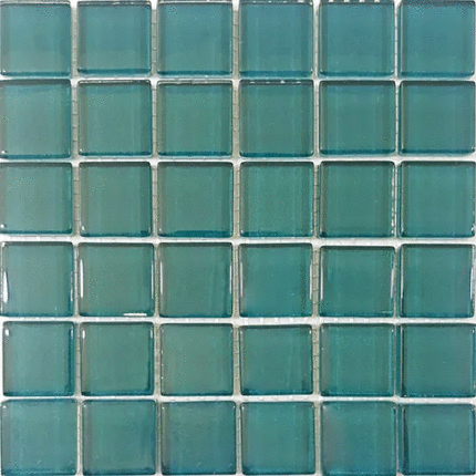 Росмозаика Сокровища России Малахит бирюзовый глянцевый 2.3х2.3 30x30