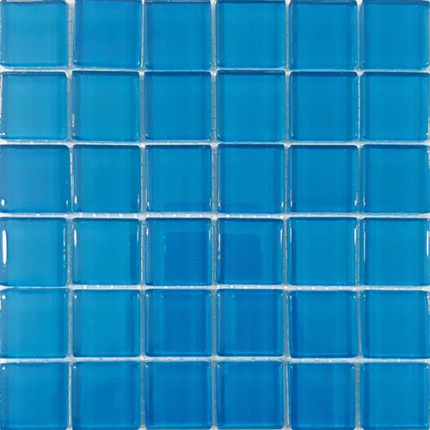 Росмозаика Сокровища России Мороксит голубой глянцевый 2.3х2.3 30x30