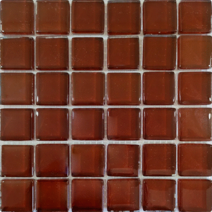 Росмозаика Сокровища России Яшма моно красно-коричневая глянцевый 2.3х2.3 30x30