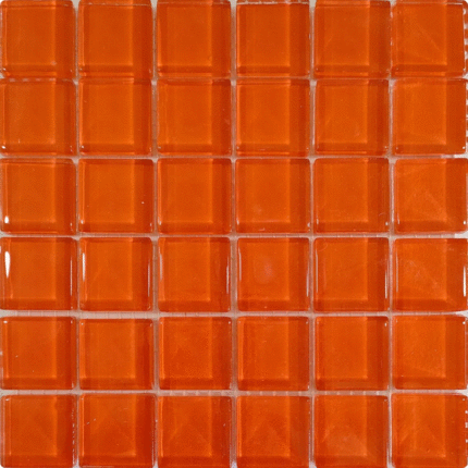 Росмозаика Сокровища России Сердолик моно темно-оранжевый глянцевый 2.3х2.3 30x30