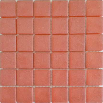 Росмозаика Сокровища России Сердолик моно темно-оранжевый матовый 2.3х2.3 30x30