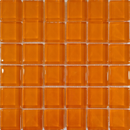 Росмозаика Сокровища России Янтарь моно оранжевый глянцевый 2.3х2.3 30x30
