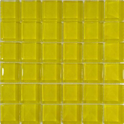 Росмозаика Сокровища России Цитрин моно желтая глянцевый 2.3х2.3 30x30