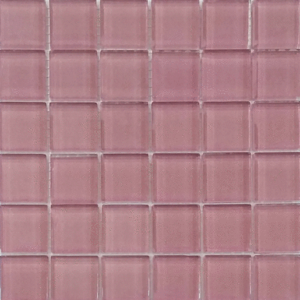 Росмозаика Сокровища России Родонит моно розовый глянцевый 2.3х2.3 30x30