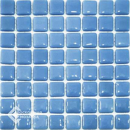 Росмозаика Стеклянная Смальта чип 17x17 Голубая