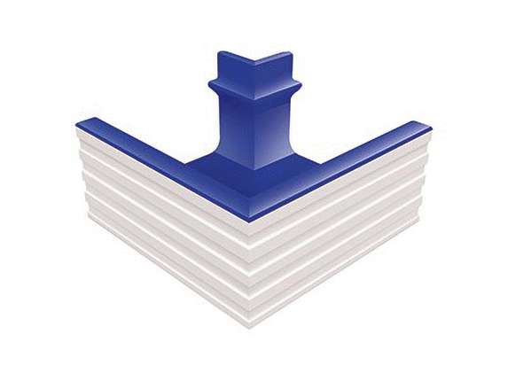 Serapool ___Olympic Series Переливной лоток керамический наружный угол Cobalt