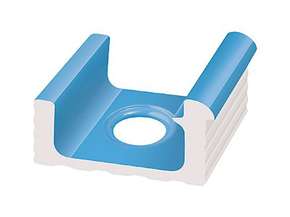 KP221 Serapool Переливной лоток керамический со сливом Light Blue 29x24,5 (290x245)