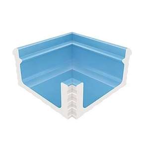 KP231 Serapool Переливной лоток керамический внутренний угол Light Blue 29x29 (290x290)