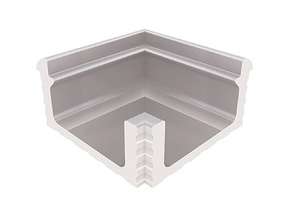 KP239.1 Serapool Переливной лоток керамический внутренний угол Grey 29x29 (290x290)