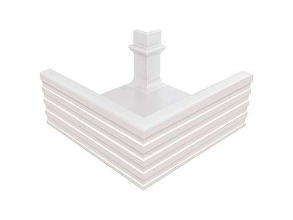 Serapool ___Olympic Series Переливной лоток керамический наружный угол White