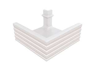 KP243 Serapool Переливной лоток керамический наружный угол White 30,6x30,6 (306x306)