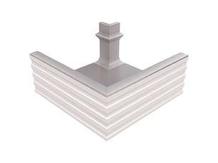 KP249.1 Serapool Переливной лоток керамический наружный угол Grey 30,6x30,6 (306x306)