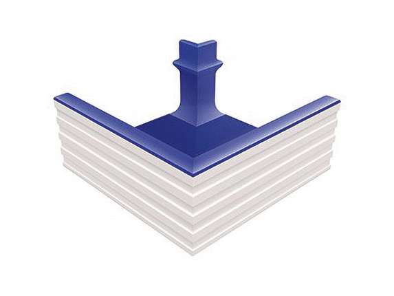 Serapool ___Olympic Series Переливной лоток керамический наружный угол Cobalt