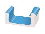 KP251 Serapool Переливной лоток керамический 1/2 часть Light Blue 29x12 (290x120)