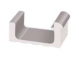 KP259.1 Serapool Переливной лоток керамический 1/2 часть Grey 29x12 (290x120)