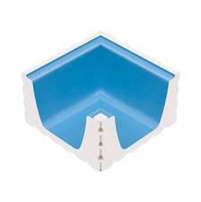 K631 Serapool Внутренний угол переливного водоотводного канала Light Blue 22,5x22,5 (225x225)