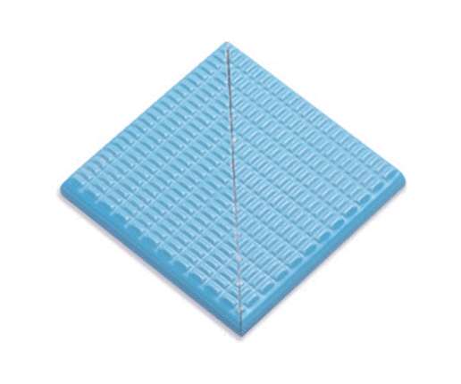Serapool Olympic Series Petit Carre Наружный угол плитки с буртиком Light Blue