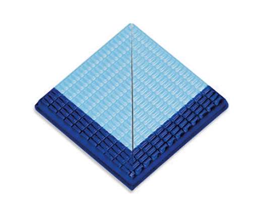 Serapool Olympic Series Petit Carre Наружный угол плитки с буртиком Cobalt-Light Blue