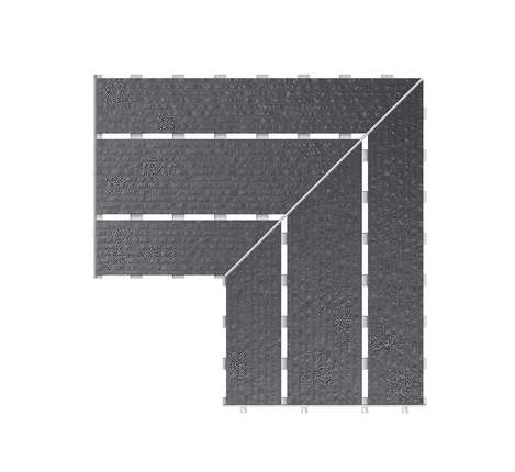 Серапул Olympic Series Угловой элемент фарфоровой решетки Apache Anthracite