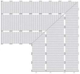 IP900K Serapool Угловой элемент фарфоровой решетки Petit Carre Unglazed 38x24,5 (380x245)