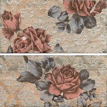 Декор керамогранит CIR 15-005-10 Inserto Vintage Roses South Side 10х20 (200x100)
