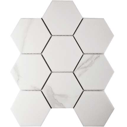 Стармозаик Homework Керамическая Мозаика Hexagon big Carrara Matt