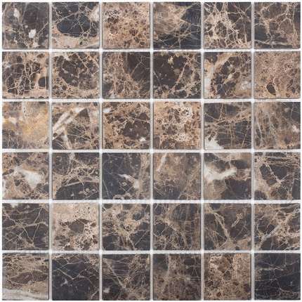 Стармозаик Wild Stone мраморная мозаика Dark Emperador Mattнатур. мрамор 48x48