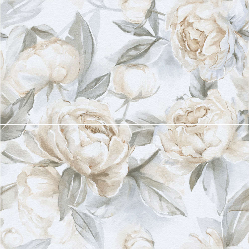 Elite Peonies Decor A+B 60x120 Matt (2 шт в комплекте) (1200x600)