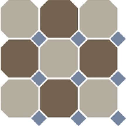 Топ Цер Octagon 4401+29 Oct11-A Beige 01 Coffe Brown 29 Octagon/Blue Cobalt 11 Dots