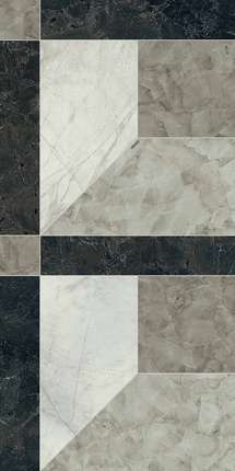 Версаче Tarsia Prospect Nero Deco Lux 3D Rett. 60x120