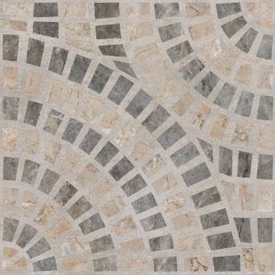 Marble-Beton Круговой Темный Лаппато R9 Ректификат 60x60 (600x600)