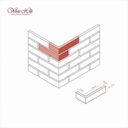 Вайт Хиллс Эрдинг брик Угловой элемент к плоскости 679-60 Design