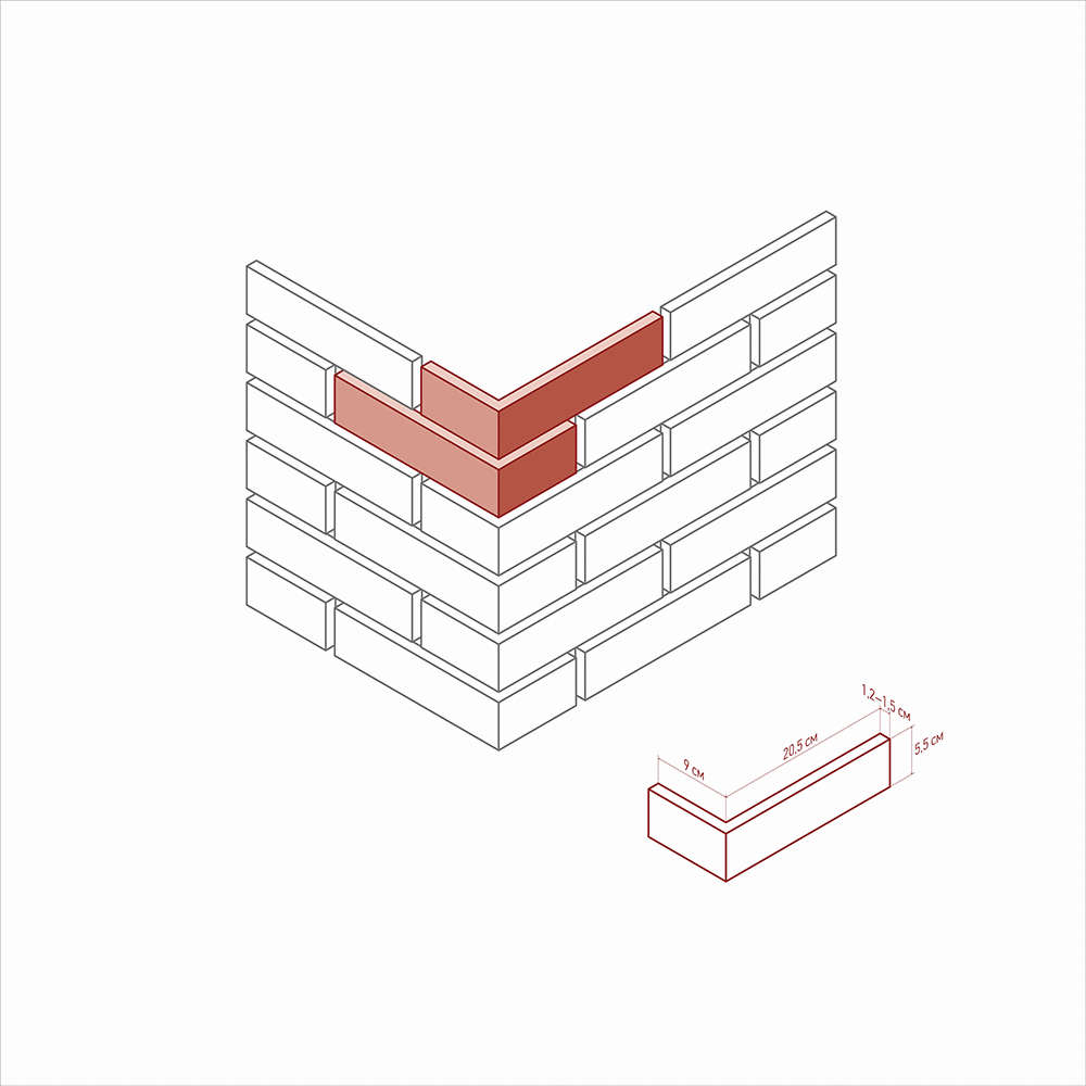 Угловой элемент к плоскости 353-80 Design ()