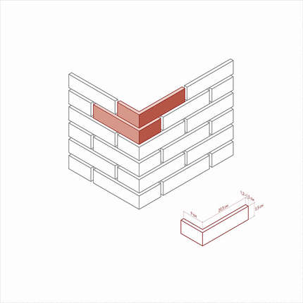 Вайт Хиллс Терамо Брик Угловой элемент к плоскости 350-00