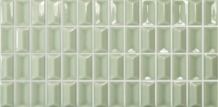 Вау 3D Bars Diamond Jade Gloss 12.5x25