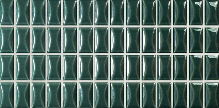 Вау 3D Bars Bevel Emerald Gloss 12.5x25