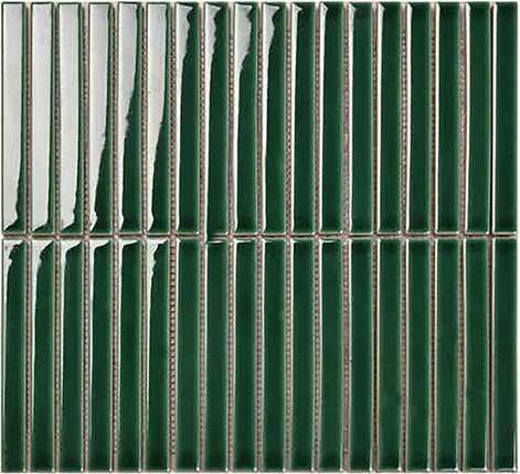 Порчелайн Мозаик Strip Mosaic 1.5х14.5 Y15F340 Зеленый глянцевый 29.4х31.3