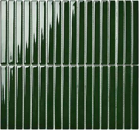Порчелайн Мозаик Strip Mosaic 1.5х14.5 Y15F341 Зеленый глянцевый 29.4х31.3