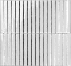 Y15F701 Настенная плитка Porcelain mosaic Strip Белый глянцевый 1.5х14.5 29.4х31.3 (294x313)