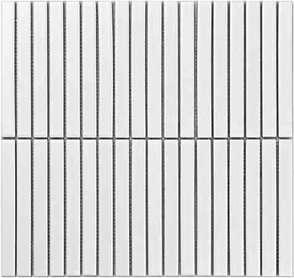 Y15F801 Настенная плитка Porcelain mosaic Strip Белый матовый 1.5х14.5 29.4х31.3 (294x313)