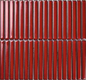 Y15FW36 Настенная плитка Porcelain mosaic Strip Красный матовый 1.5х14.5 29.4х31.3 (294x313)