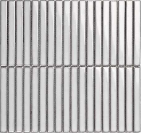 Порчелайн Мозаик Strip Mosaic 1.5х14.5 Y15FW10 Светло серый глянцевый 29.4х31.3