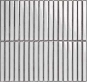 Y15FW10 Мозаика Porcelain mosaic Strip Светло-серый глянцевый 1.5х14.5 29.4х31.3 (294x313)