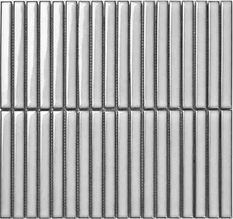Порчелайн Мозаик Strip Mosaic 1.5х14.5 Y15FW22 Серый глянцевый 29.4х31.3
