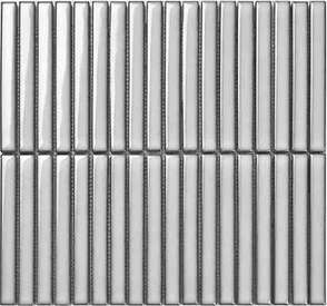 Y15FW22 Мозаика Porcelain mosaic Strip Серый глянцевый 1.5х14.5 29.4х31.3 (294x313)