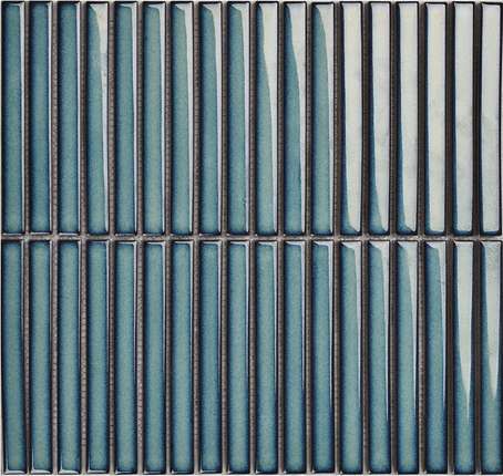 Порчелайн Мозаик Strip Mosaic 1.5х14.5 Y15FW26 Голубой глянцевый 29.4х31.3