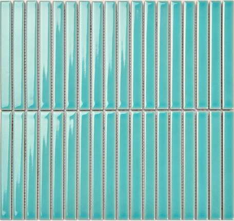 Порчелайн Мозаик Strip Mosaic 1.5х14.5 Y15FW30 небесный глянцевый 29.4х31.3